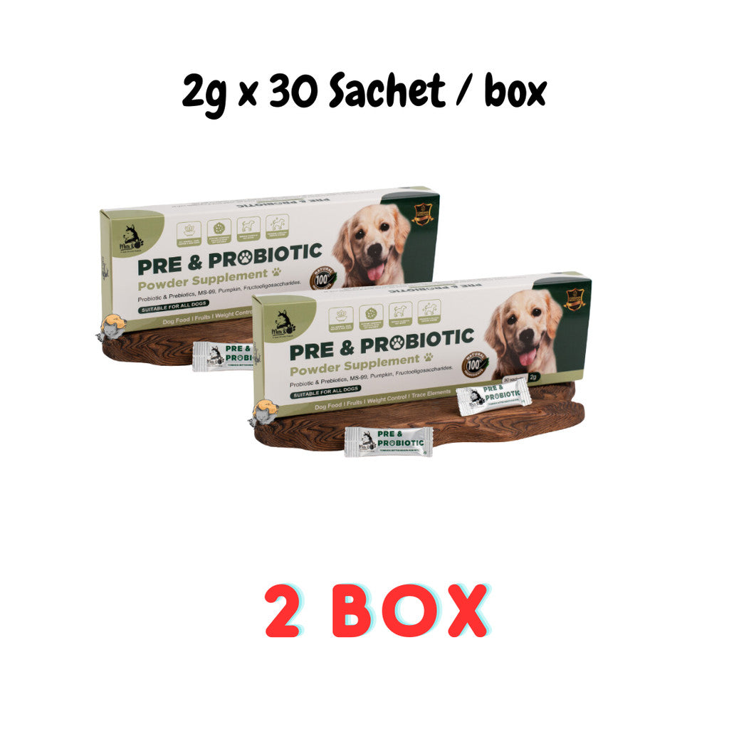 [MAX & PAW] PREBIOTIC & PROBIOTIC POWDER  All Natural Pet Supplement Multivitamin DOG & CAT