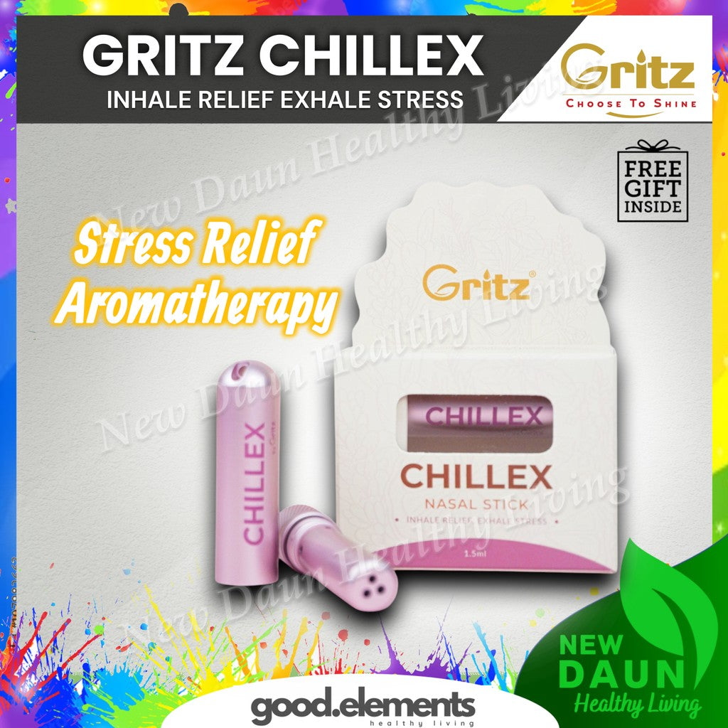 [GRITZ] CHILLEX - Nasal Stick Stress Relief, Anxiety Calming, Focus | Aromatherapy Inhaler