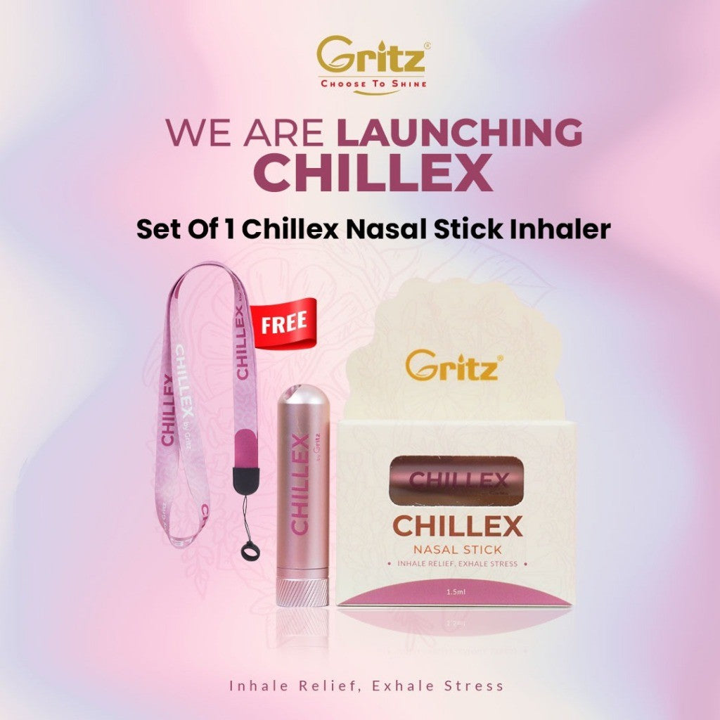 [GRITZ] CHILLEX - Nasal Stick Stress Relief, Anxiety Calming, Focus | Aromatherapy Inhaler