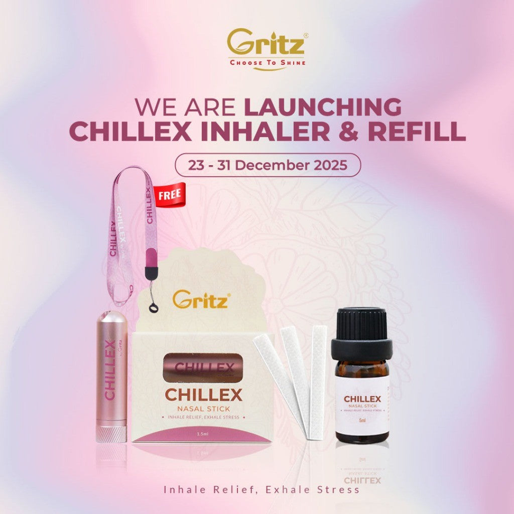 [GRITZ] CHILLEX - Nasal Stick Stress Relief, Anxiety Calming, Focus | Aromatherapy Inhaler